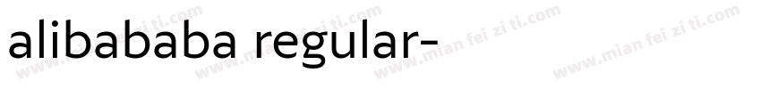 alibababa regular字体转换